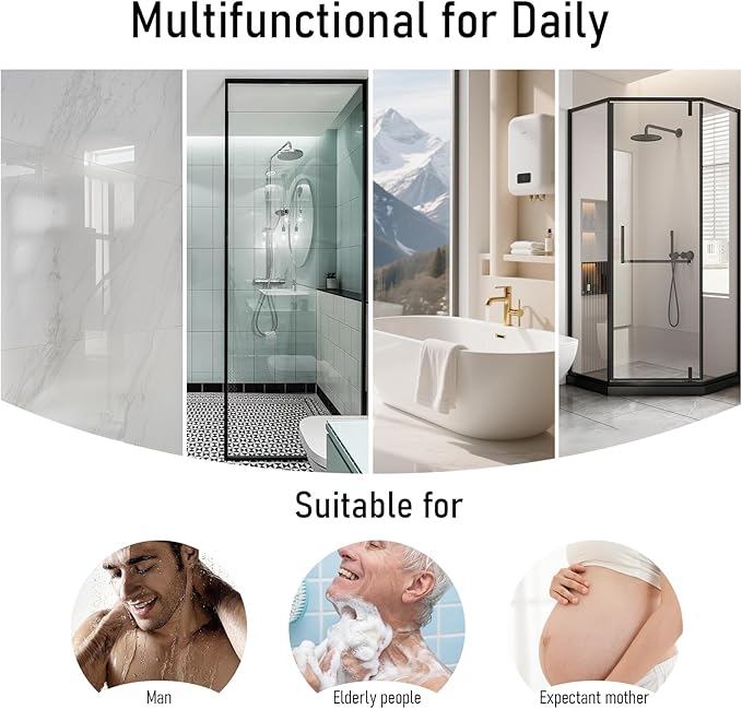Vynusio Back Scrubber Body Bath Cushion Tub Bathtub Back Lumbar Support Ergonomic Silicone XL Thick Soft Seat Pad Non-Slip Suction Cups Relaxing Spa Mat Exfloating Scrubbing Shower 28 x 19 Grey