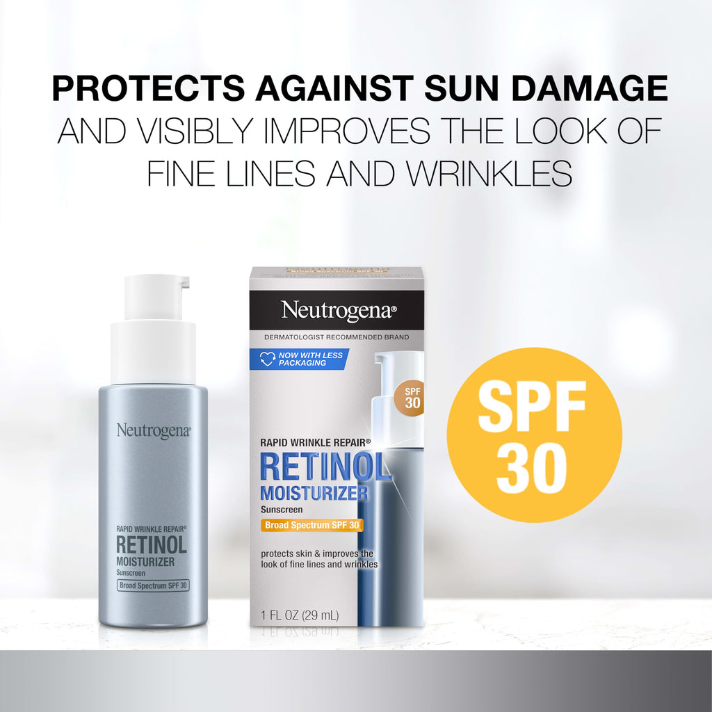 Neutrogena Rapid Wrinkle Repair Moisturizer SPF 30 + Trial Cleanser, 2 pk