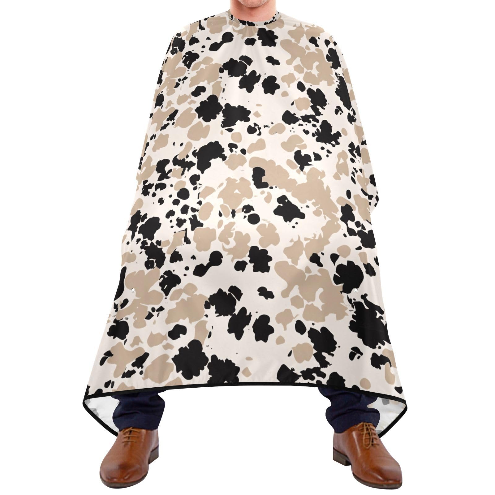 ALAZA Abstrac Leopard Spot Barber Cape for Men Women, Waterproof Haircut Apron Beard Shaving Bib Hair Cutting Cloth 55 x 65 Inch