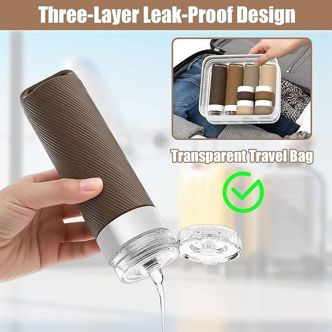 Udihch Travel Toiletry Containers 26Pcs Silicone Leakproof TSA Approved Set