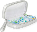 Teircno Tampon Holder for Purse - Portable Tampon Storage Bag with Zipper - Period Bags for Women (Silver)