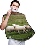 Purple Music Notes Print Beard Bib Shaving Apron, Beard Hair Trimming Cape – For Dad