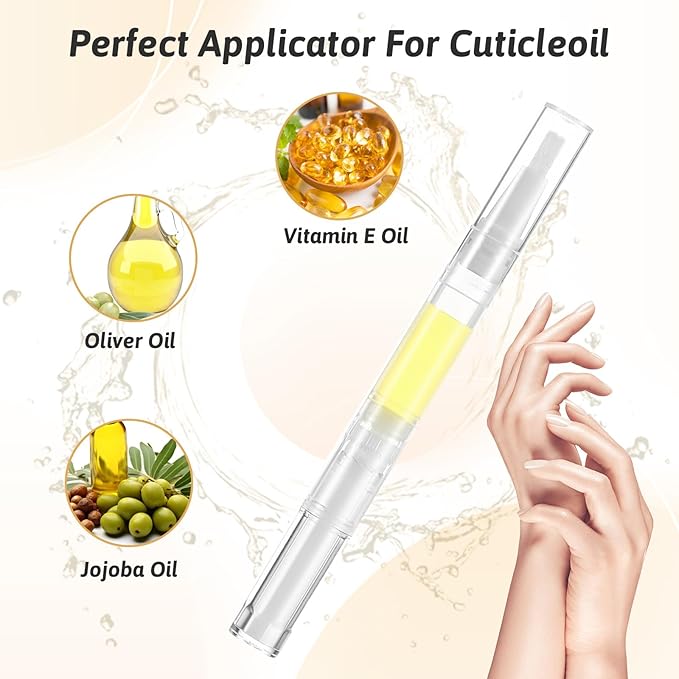 Nail Oil Pen, 8 Pcs 3ml Transparent Twist Pens with 4 Pcs Transfer Pipettes, Empty Cuticle Oil Pen Travel Twist Pens with Brush Tip for Lip Gloss Containers Applicators Eyelash Growth Liquid Tube