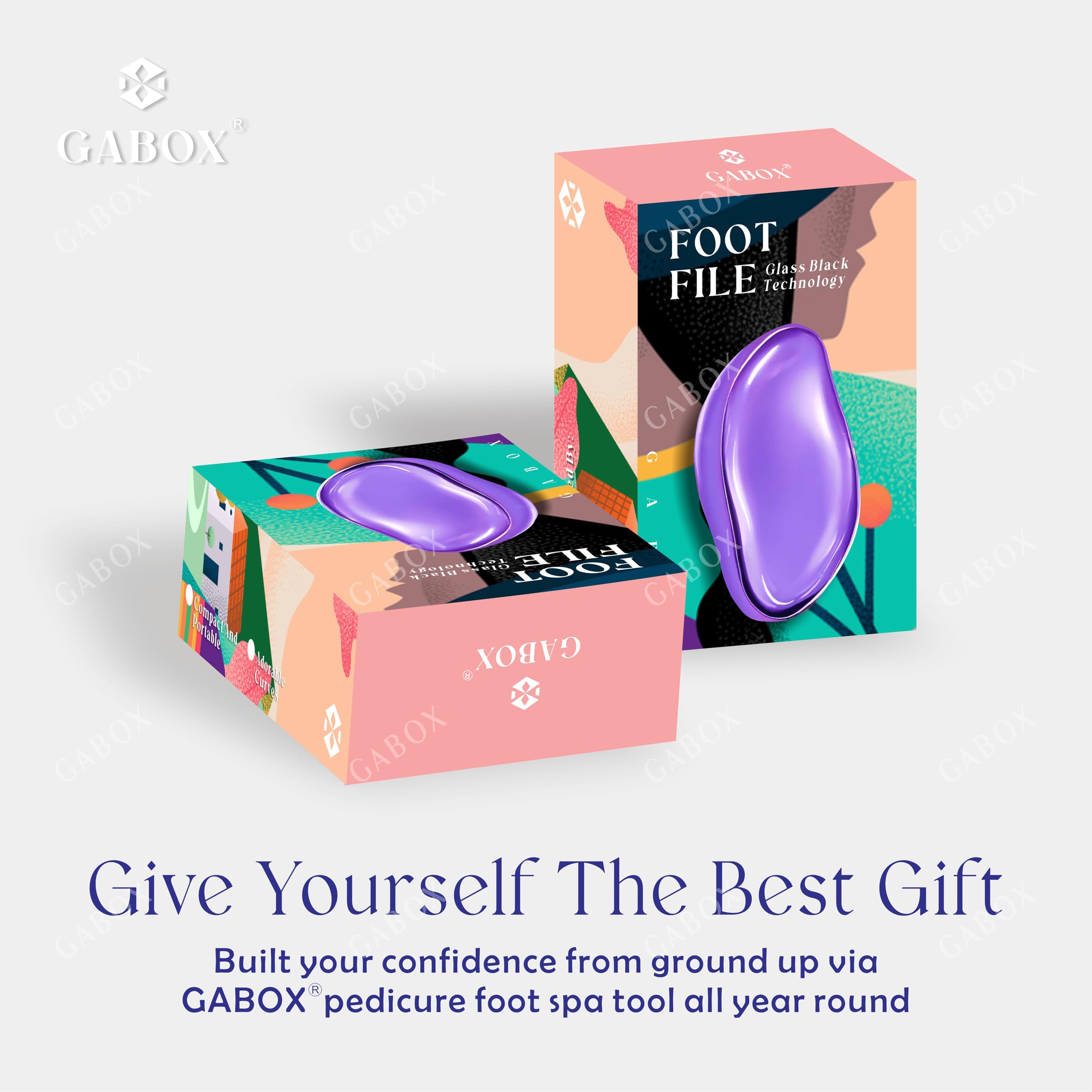GABOX Nano Glass Pro Foot File, Feet Callus Remover, Dead Skin Exfoliator