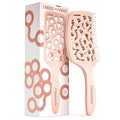 FRAMAR Professional Vented Hair Brush – Curved Hair Brush For Faster Blow Drying, Vent Brush For Blow Drying, Less Breakage, Wet Hairbrush For Women – Heat Resistant - Champagne