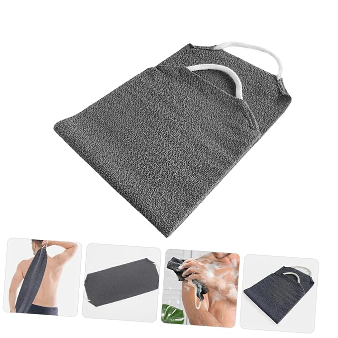 ERINGOGO 2Pcs Exfoliating Back Scrubber with Handles Long Stretchable Bath Strap for Deep Cleaning Reach Areas Soft Comfortable Body Scrub Towel for Men and Women
