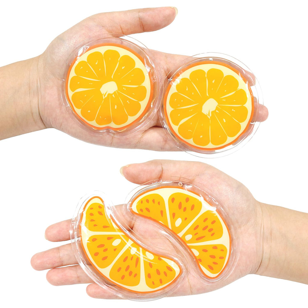 Conbella 4PCS Gel Eye Ice Pack Set Reusable, Cold and Hot Compress for Eyes