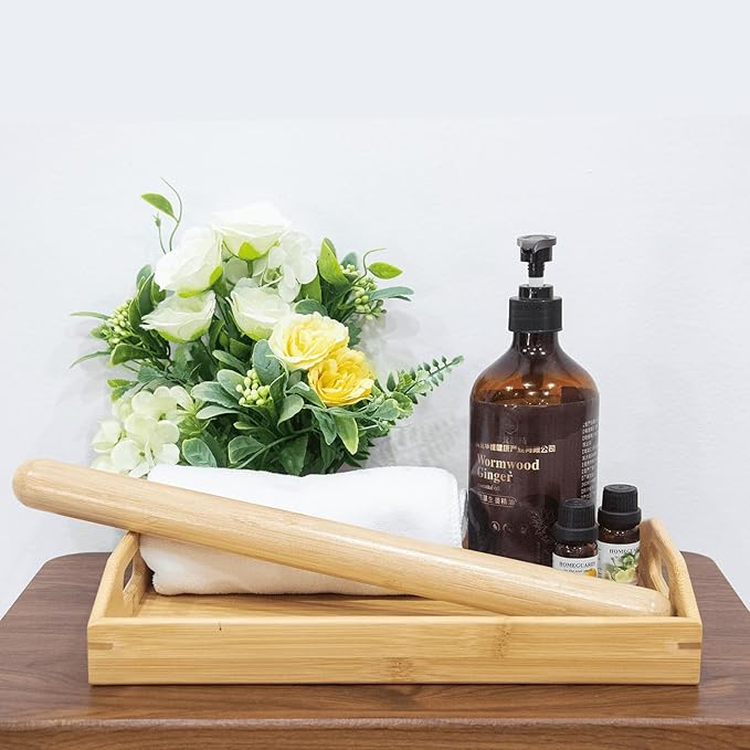 Goodtar Bamboo Massage Stick - Body Shaping Roller, Guasha Massage Tool for Relaxing Muscles