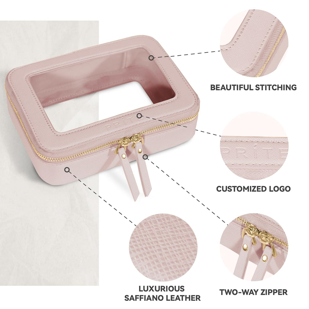 Prite Clear Makeup Bag Travel Cosmetic Organizer Toiletry Case for Women