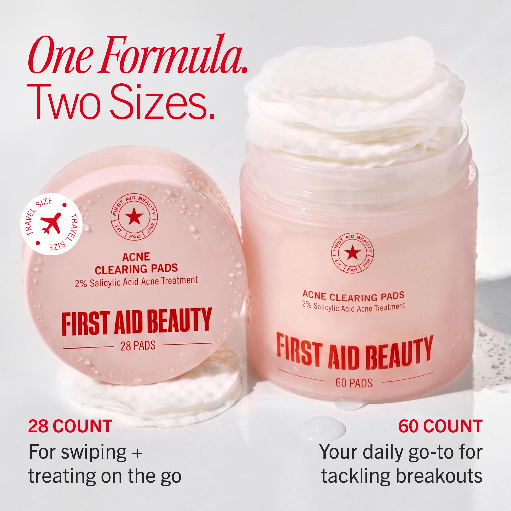 First Aid Beauty Acne Treatment Pads, 2% Salicylic Acid, 60 ct