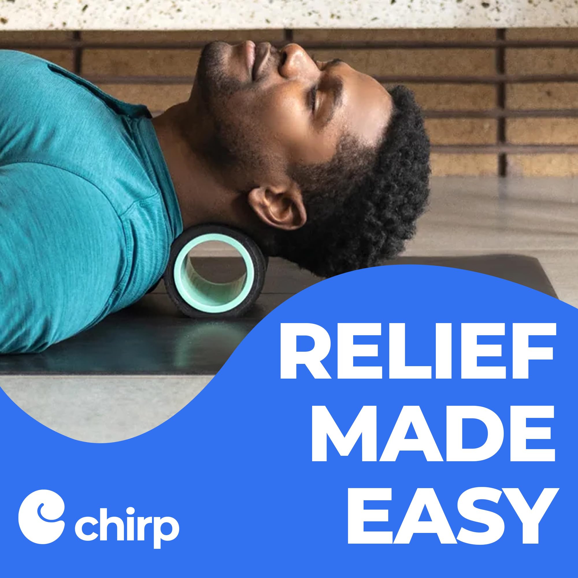 Chirp Wheel+ Foam Roller, Back & Neck Pain Relief, Mint 4-Inch