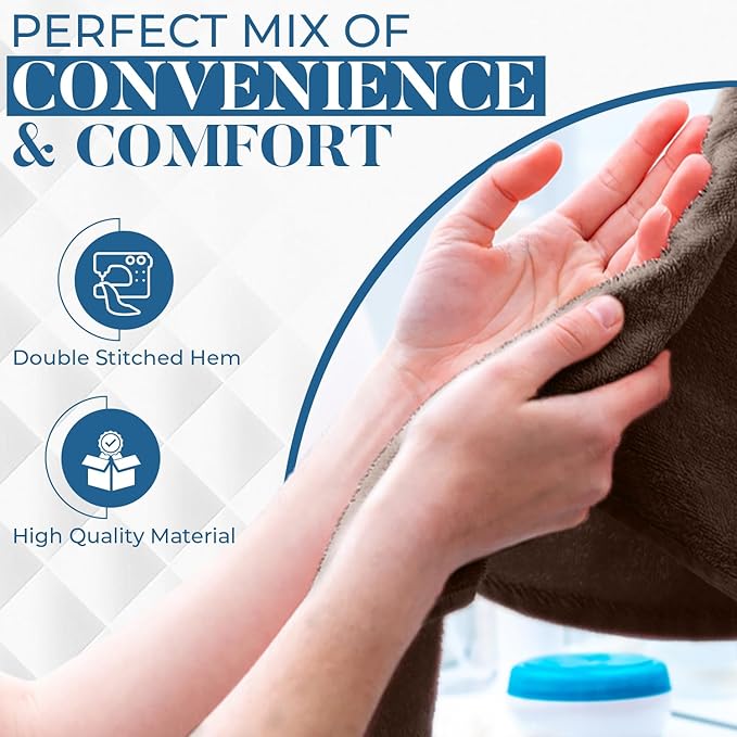 DAN RIVER 6-Pack Premium Hand Towels (16x28 Inches) - 100% Cotton, Ultra Soft, Lightweight, Highly Absorbent Towels for Bathroom, Spa, Gym, Salon, Hotel, and Travel - Brown