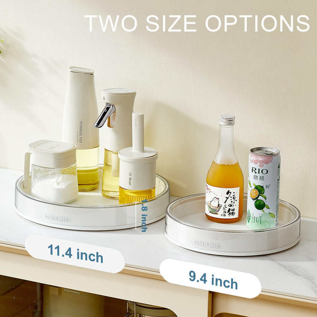 360 Rotating Makeup Organizer Perfume Tray Skincare Holder, Large White