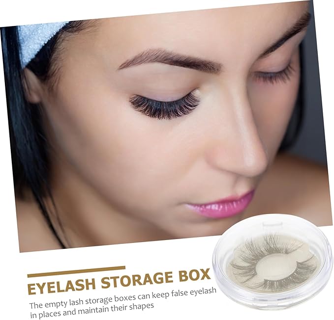 5pcs False Eyelash Case Eyelash Holder Pack Portable Makeup Storage Organizer