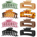 laxizar 8 Pack Claw Clips Rectangular Hair Clips for Women Girls Large Bandana Clips Strong Hold Hair Jaw Clips
