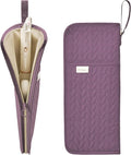 KarSyon Hot Tools Organizer Heat Resistant Mat Case Hair Tools Holder Travel Bag Portable Hair Styling Tools Cover Pouch for Curling Iron,Flat Iron,Hair Straightener (Purple)