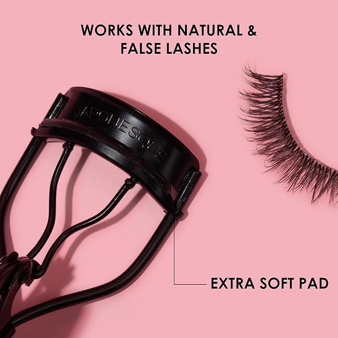 JAPONESQUE Pro Performance Eyelash Curler for Almond, Monolid or Hooded Eyes, Eye Lash Curler Delivers Sweeping Lash Volume & Eye Opening C Curl, Ergonomic Precision-Crafted Pivot Design