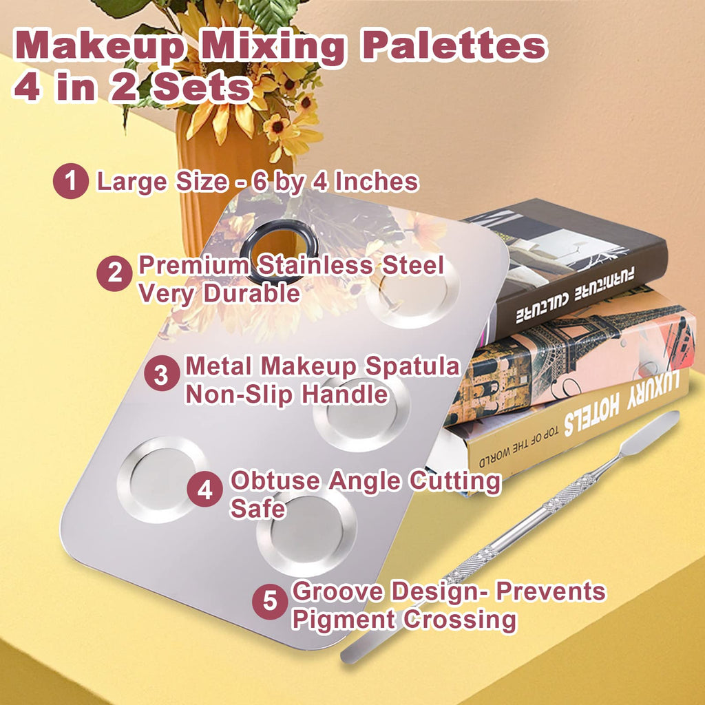 Makeup Mixing Palette, Foundation Makeup Palette Cosmetic Palette Spatula