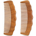 Moreinday 2 Pack Wooden Comb, Beard Comb for Men, Hair Combs for Women