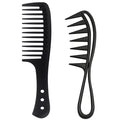 joaoxoko 2 Pcs Wide Tooth Comb, Large Tooth Curl Comb Shark Teeth Hair Hairstyle Tool for Curly Wet Wavy Thick Hair Wigs Barber Salon, Women Men