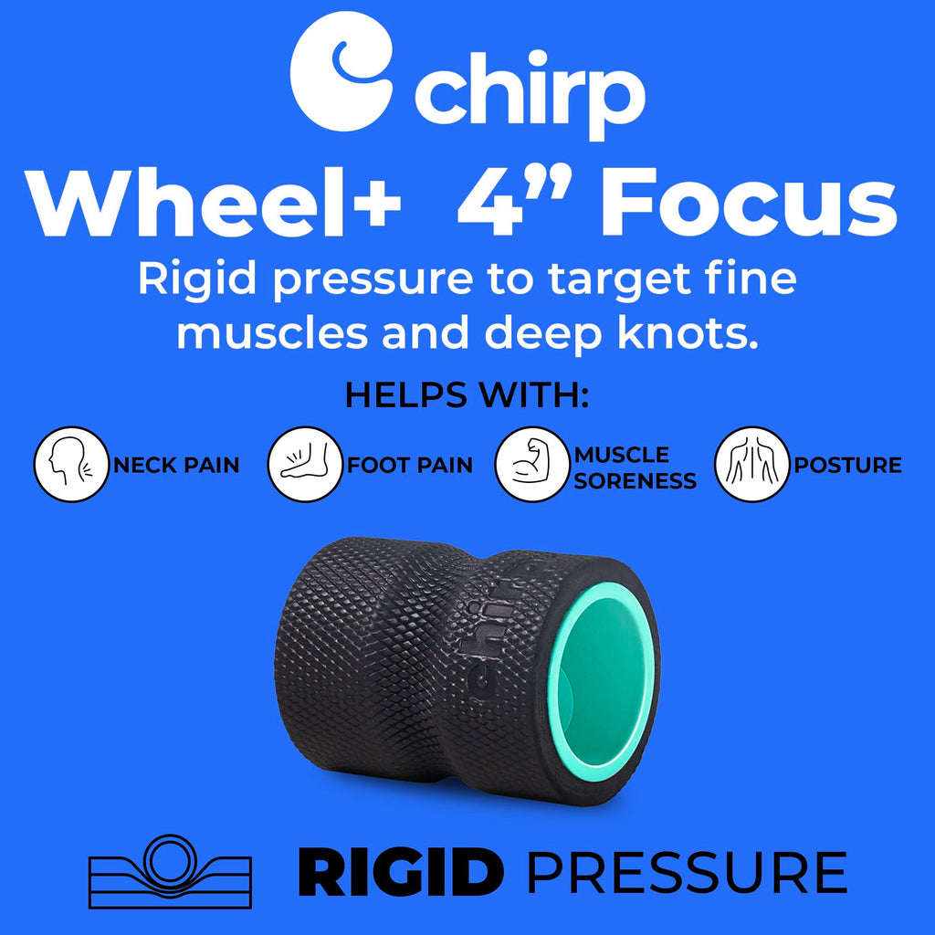 Chirp Wheel+ Foam Roller, Back & Neck Pain Relief, Mint 4-Inch