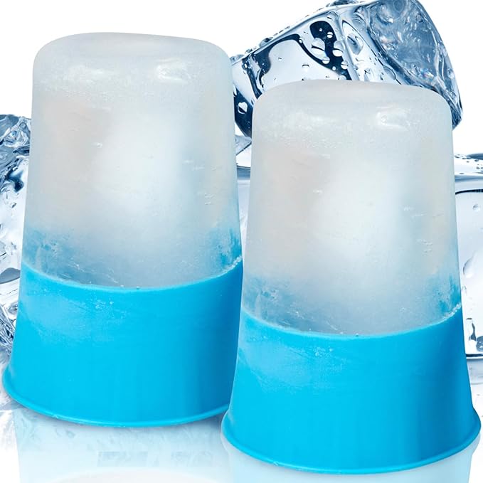 Arctic Flex Ice Roller for Face, Eyes & Neck (2 Pack) - Facial Ice Cube Roller Massager for Skin Care, Eye Bags, Migraine Pain - Reusable Silicone Ice Mold Tool Reduces Puffiness & Enhances Beauty