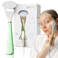 LUNAESCENT Serum Applicator for Face with Spatula, Meadow Green Reusable Skincare Tool for Serums, Oils, Sunscreen, Makeup, Creams and Medicated Ointments, Cooling and Warming Face Massager Tool