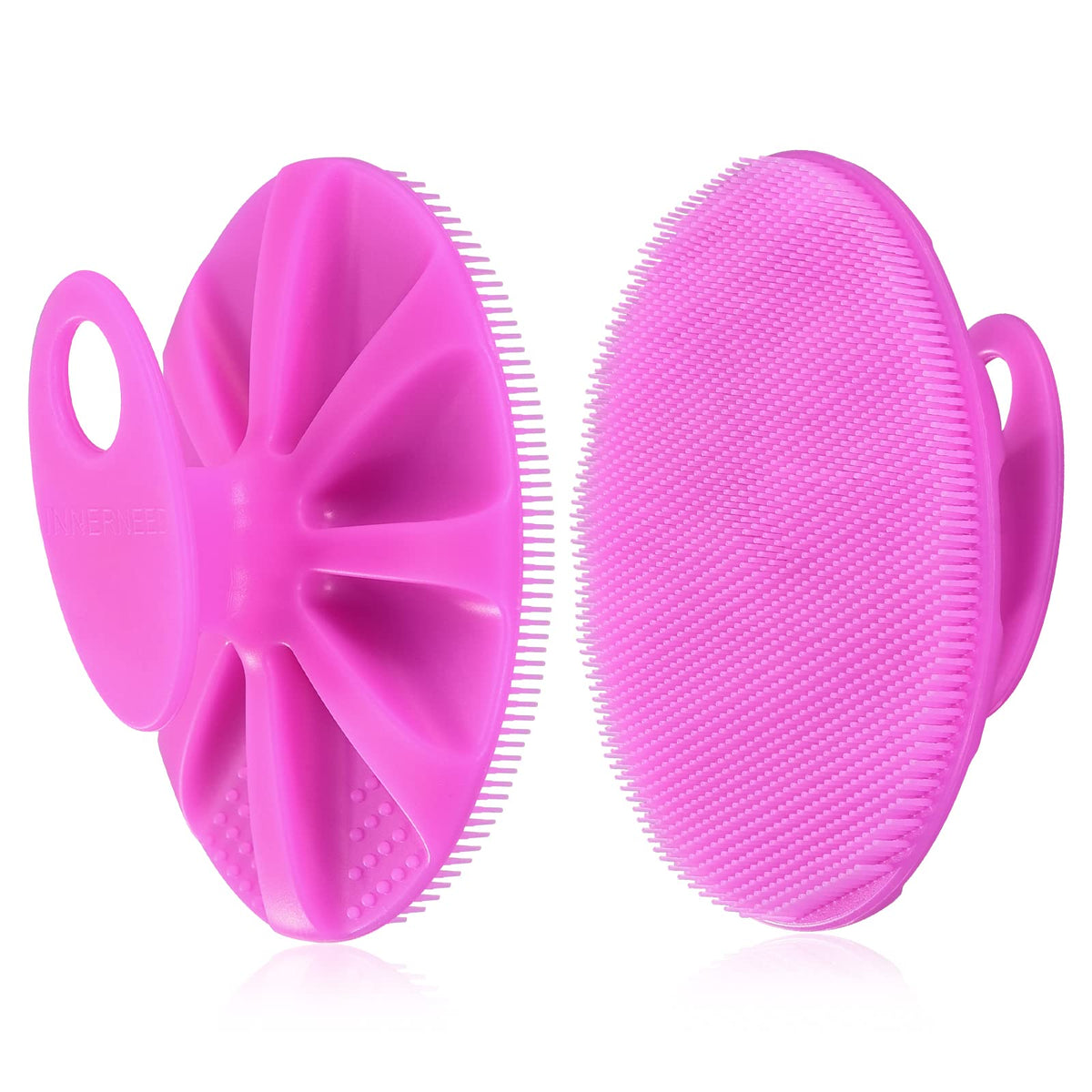 INNERNEED Silicone Body Cleansing Brush Exfoliating Scrubber, Dark Green