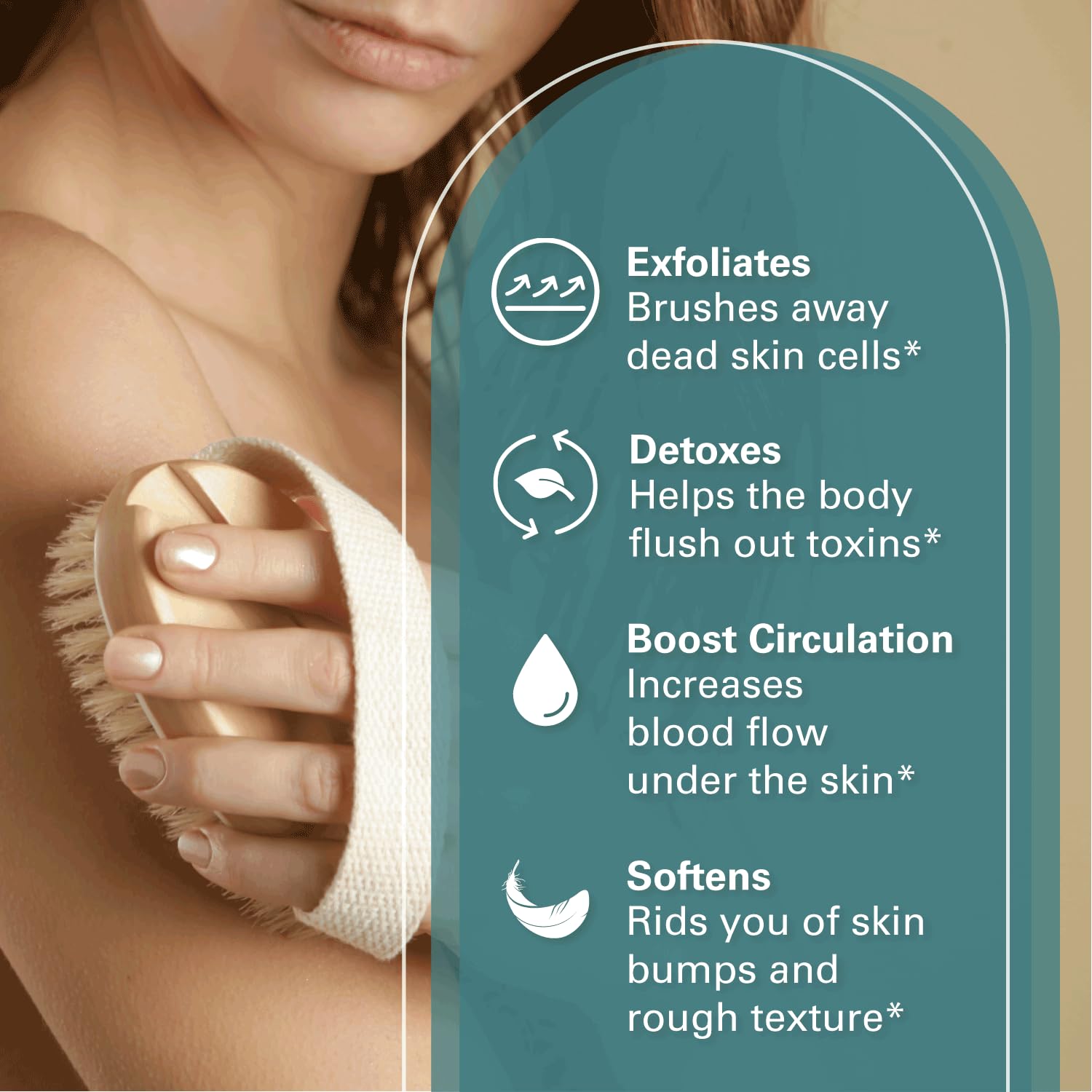 Firm Dry Brush for Body, Firming & Exfoliating Body Brush by M3