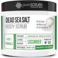 pureSCRUBS Premium Cucumber Body Scrub Set, Exfoliating Dead Sea Salt Scrub