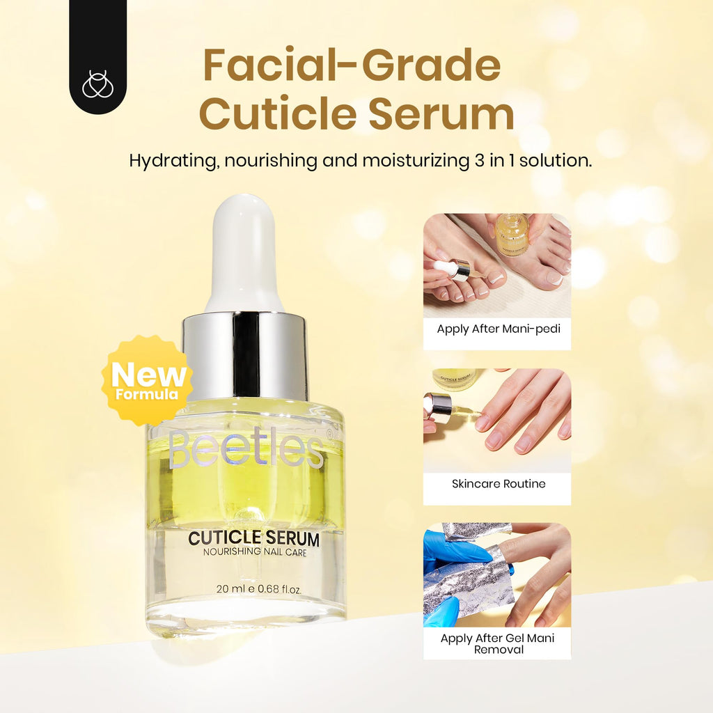 Beetles 20ml Cuticle Oil Nail Oil Care for Nail, Hydrating Oil For ed Cuticles, Remedy For Damaged Skin & Thin Nails Vitamin E, Rice Bran & Sweet Almond Oils Softener Nail Gift