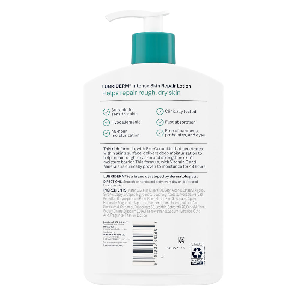 Lubriderm Intense Skin Repair Moisturizing Hand & Body Lotion, 16 fl. oz