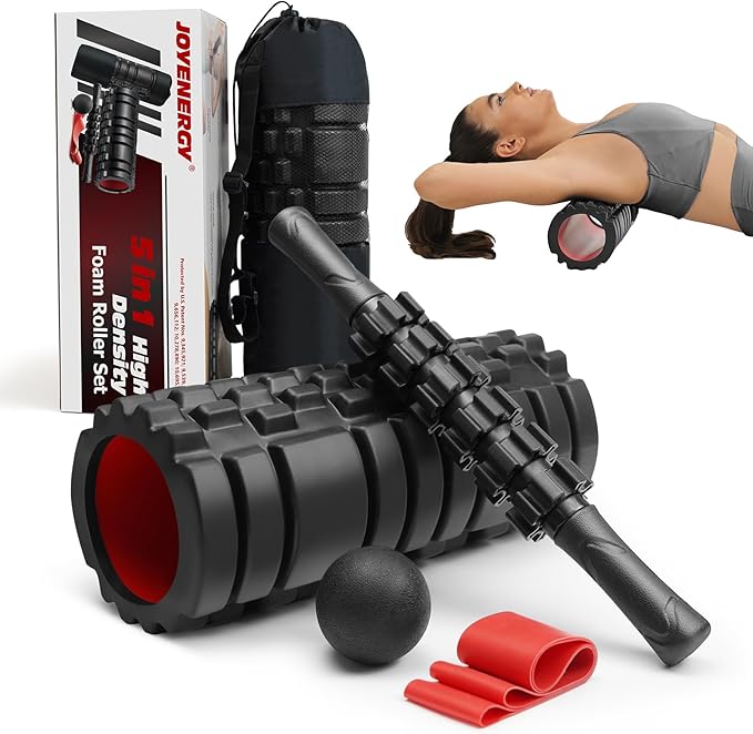 5 in 1 Foam Roller Set High Density Patented Foam Roller for Exercise