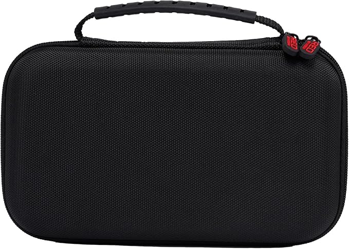 RED by Kiss Men Grooming Portable Organizer BagTravel Pouch (Black) Organize Shaver Trimmer Clipper Hair Comb Convenient Mesh Inner Pocket, Hard Zipper, Handle, Water Resistant Exterior