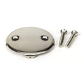 PF WaterWorks PF0965-BNUniversal Bath Tub/Bathtub Drain Double/Two (2) Hole Overflow Face Plate with Matching ScrewBrushed Nickel