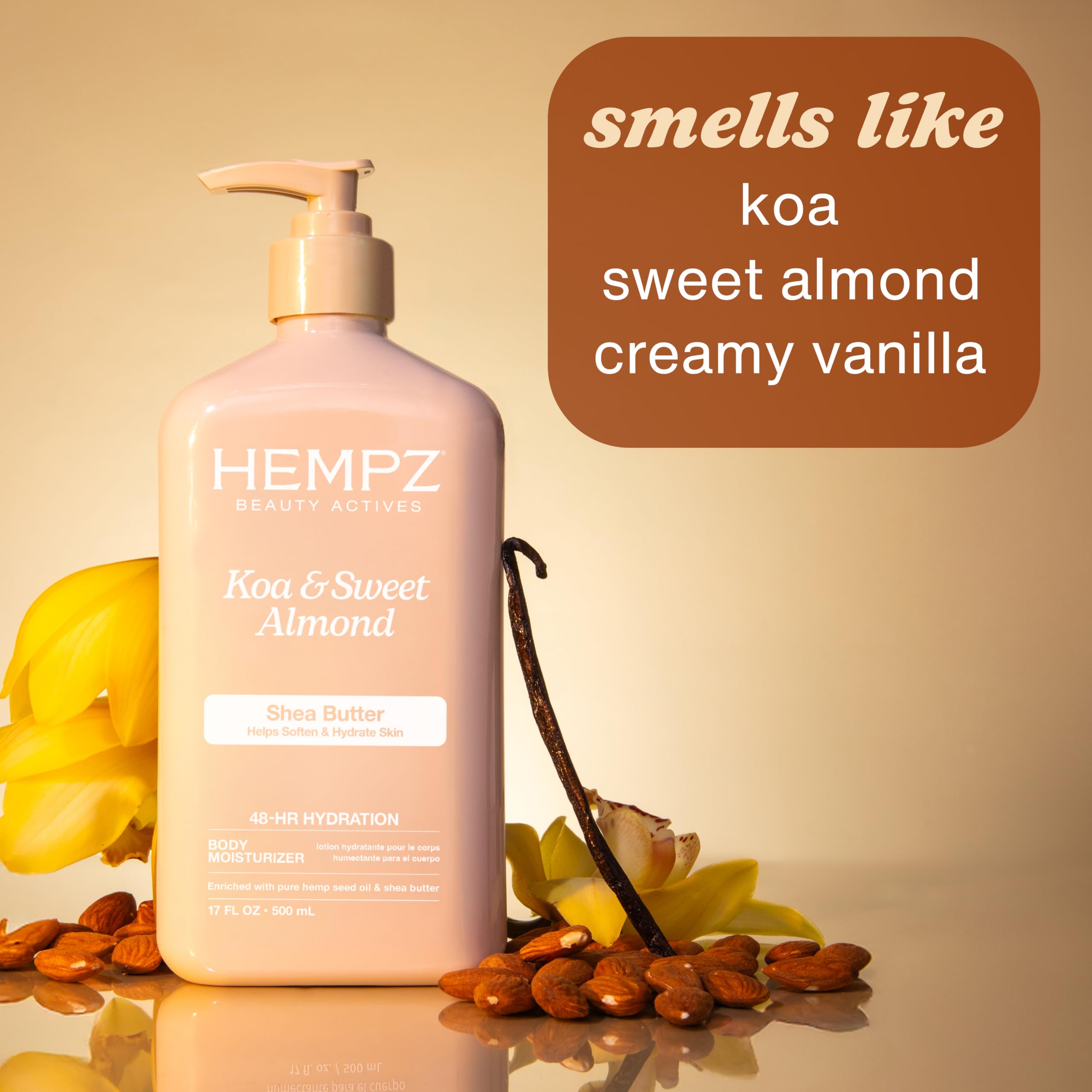 Hempz Koa & Sweet Almond Moisturizing Body Lotion - 17 Fl Oz