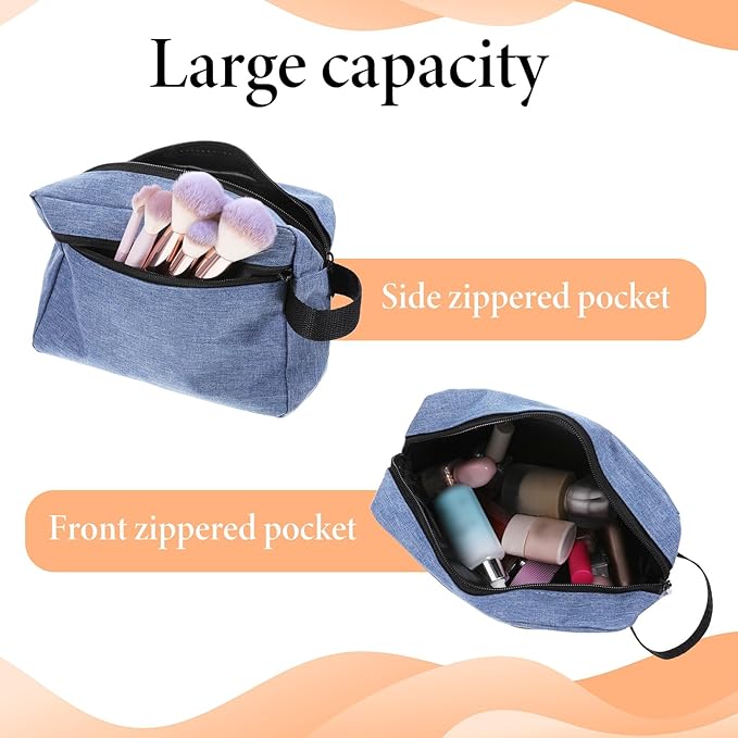 16 Pcs Travel Toiletry Bag for Women Men 4 Colors Hanging Cosmetic Bag Waterproof Grooming Bags Large Water Resistant Shaving Bags with Handle and Divider Storage Travel Pouch Case for Accessories