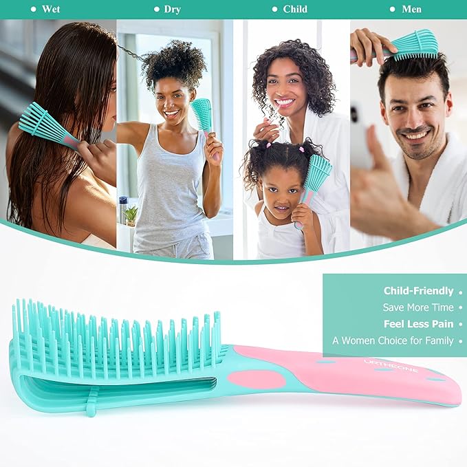 URTHEONE Detangling Brush for Black Natural Hair, 3A-4C Curly Afro Brush