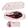Hair Tool Bag, Quilted Hair Tools Travel Bag, Cute Large Hair Styling Tool Storage Case with Small Pouch, Compatible with Shark Flex Dyson Airwrap Hair Dryer Curling Iron, Cherry