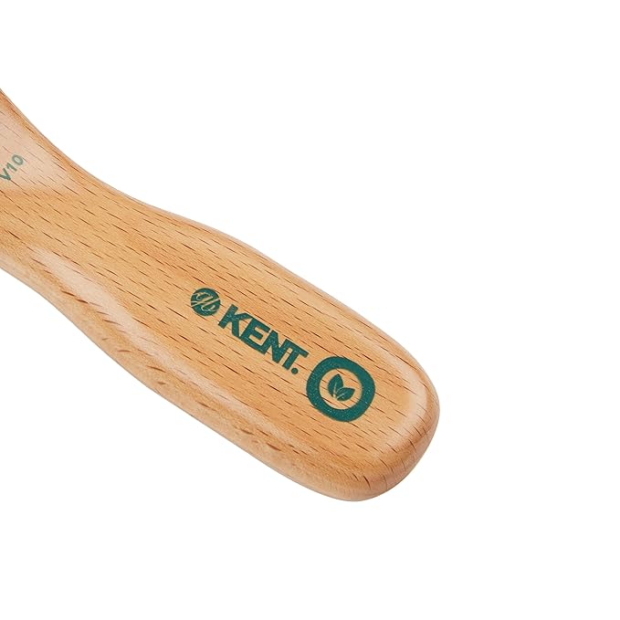 Kent V10 Vegan Boar Bristle Hair Brush and Beard Brush for Men, Eco Friendly Bristle Brush for Smoothing Hair, Taming Beards and Mustaches (Small)
