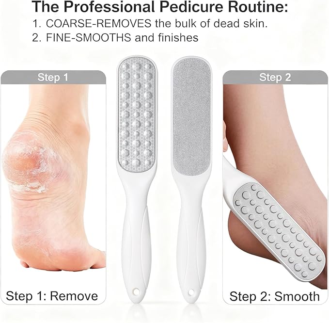 UZOQPAIZF Professional Callus Remover for Feet & Foot File - Gentle on Skin, Pedicure Tool for Hard Skin, Rough & Cracked Heels - Wet/Dry Use Foot Scraper & Dead Skin Remover