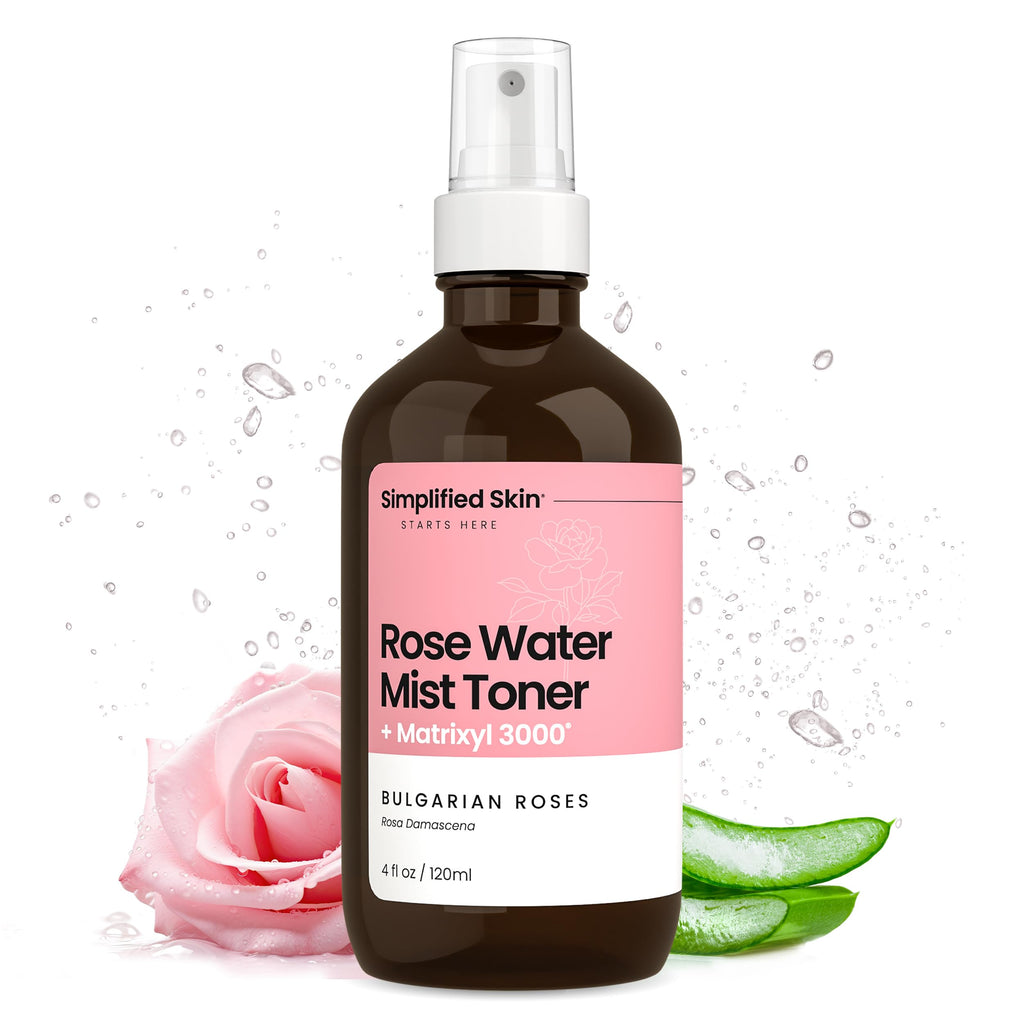 Simplified Skin Rose Water Spray for Face with Matrixyl 3000 & Glycerin