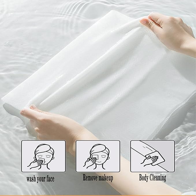 Compressed Portable Face Towel Tablet - 28 Pack Reusable Washcloth, Wet and Dry Disposable Wipes for Baby, Dog, Camping, Travel, Hiking, Home, Beauty (Bluk)