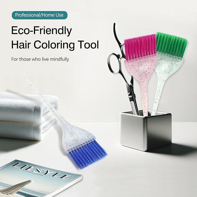 Kootinn 3-Piece Hairdressing Suite: Precision Applicator Brushes for Hair Dye & Styling - Salon-Quality Tools for Home and Professional Use