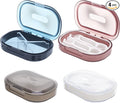 bomyarJr 4 Pcs Qtip Holder Hair Tie organizer Small Container Portable Travel Qtips Case Cotton Swab Holder Flosser Dispenser 4 Soft Colors 3.94 x 2.76 Inch
