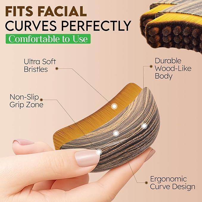 Lymphatic Contour Face Brush,Dry Lymphatic Contour Face Brush Soft Set,Lymphatic Drainage Massager for Face,Chin & Neck Relaxation,PortableBeauty Tool with Travel Case.（1PCS）