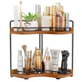 Aollewoiti 2-Tier Corner Bathroom Counter Organizer, Larger, Acacia Wood