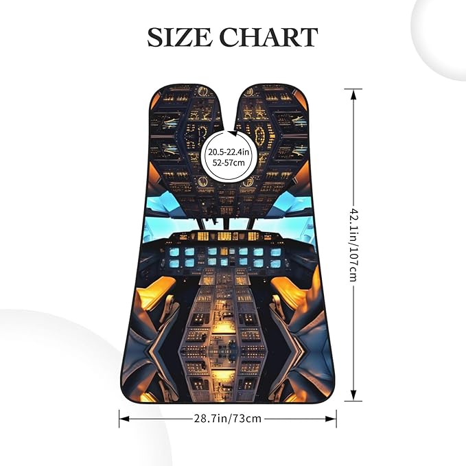 YQxwJL Airplane Cockpit Print Beard Bib Shaving Apron, Beard Hair Trimming Cape Gift For Dad