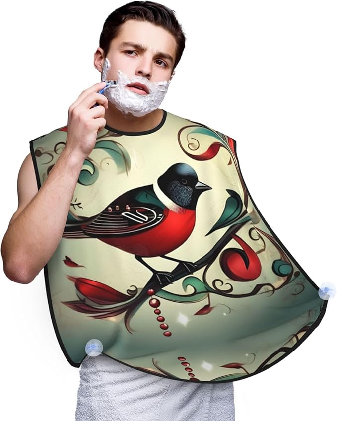 Tropical Fruit Pineapple Print Beard Bib Shaving Apron, Beard Hair Trimming Cape Gift For Dad