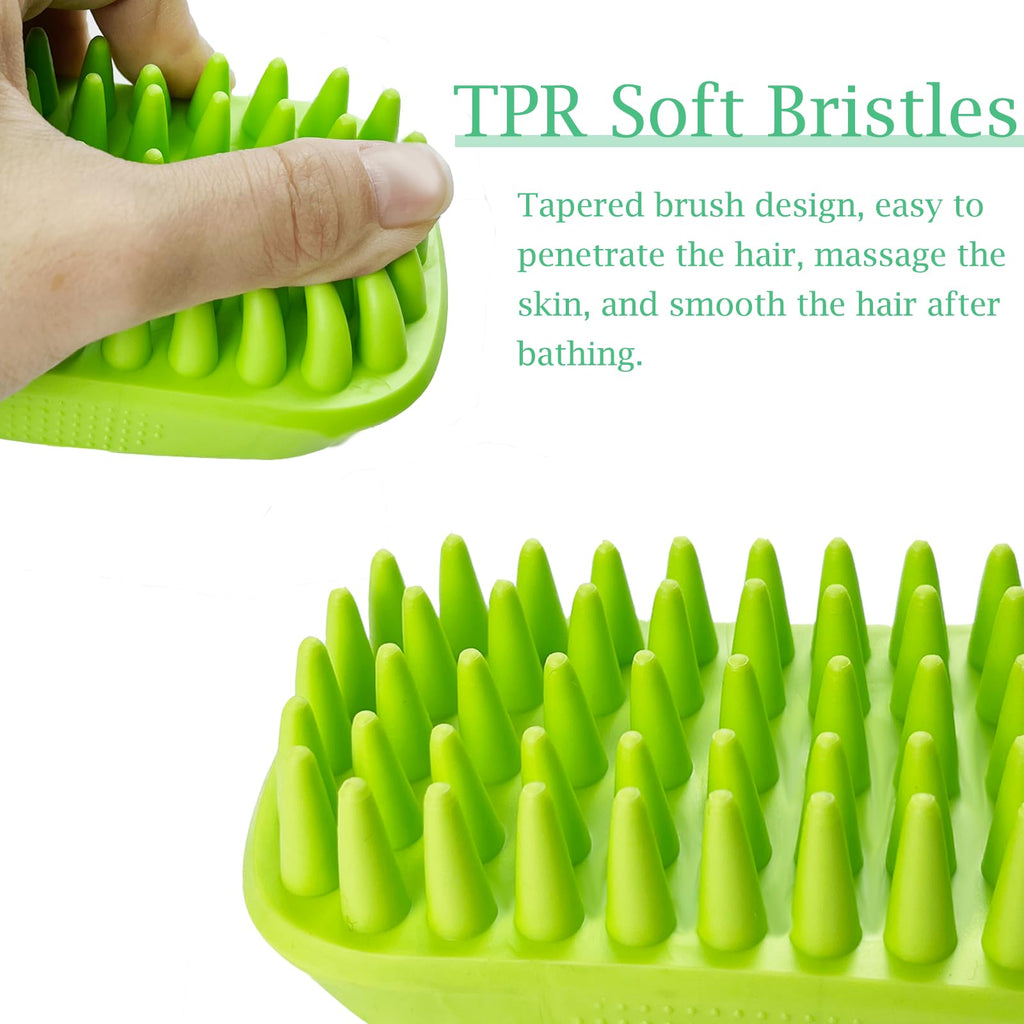 Yintoper Dog Bath Brush Pet Silicone Shampoo Brush
